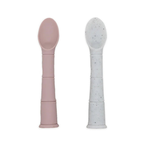 Kit De Colheres Em Silicone Kushies Rose