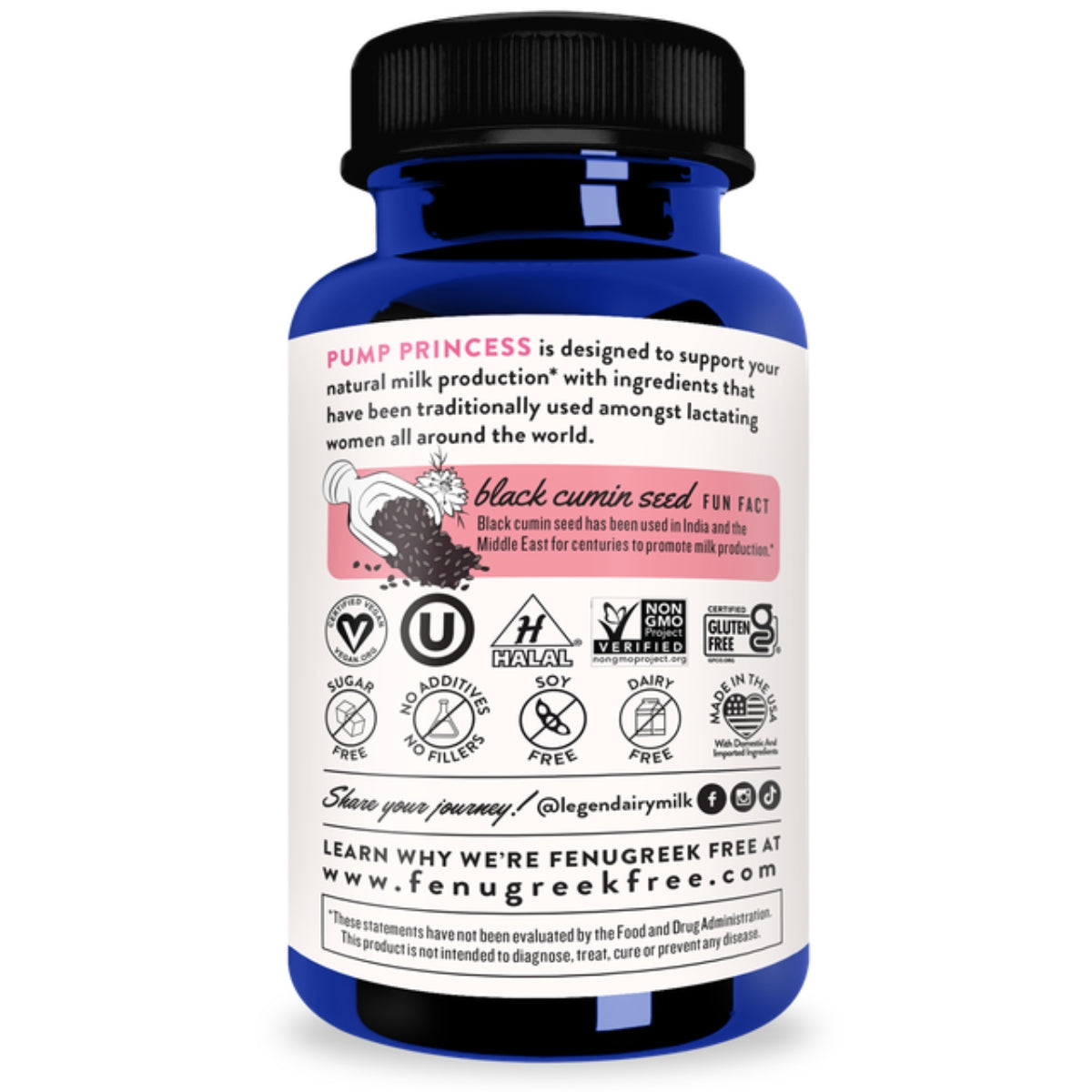 Legendairy Milk Pump Princess Suplemento de Amamentação 60 Caps