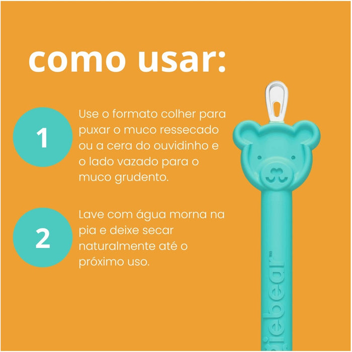 
    Limpador De Nariz e Ouvido com Estojo Oogiebear 2 Unidades Raspberry & Seafoam
  