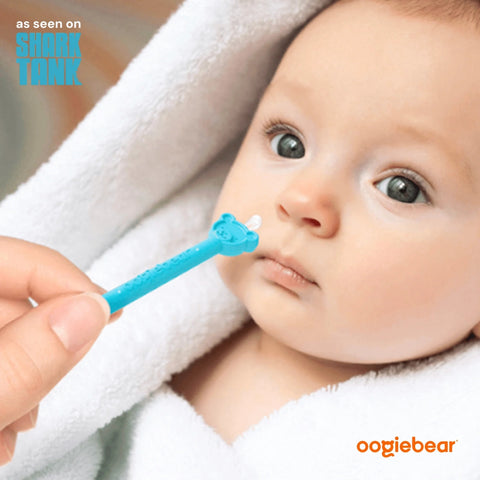 Limpador De Nariz e Ouvido com Estojo Oogiebear 2 Unidades Raspberry & Seafoam