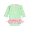 Maiô Infantil Ruffle Butts Spring Green Seersucker FPS50+ - Ruffle Butts Babytunes