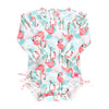 Maiô Infantil Ruffle Butts Vibrant Flamingo FPS50+ - Ruffle Butts Babytunes