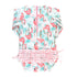 Maiô Infantil Ruffle Butts Vibrant Flamingo FPS50+