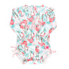 Maiô Infantil Ruffle Butts Vibrant Flamingo FPS50+ - Ruffle Butts Babytunes