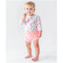 Maiô Infantil Ruffle Butts Vibrant Flamingo FPS50+