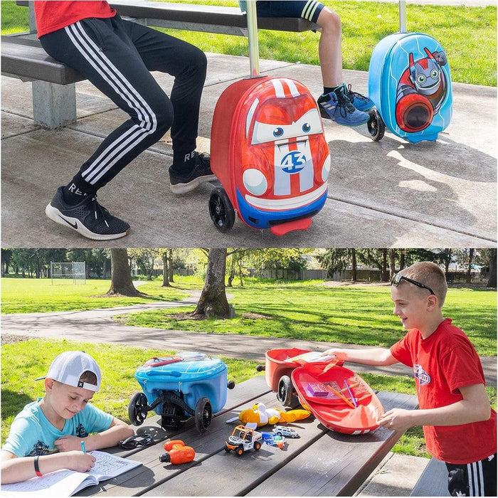 
    Mala de Rodinhas Patinete Infantil Kiddietotes Carro de Corrida - KIDDIETOTES Babytunes
  