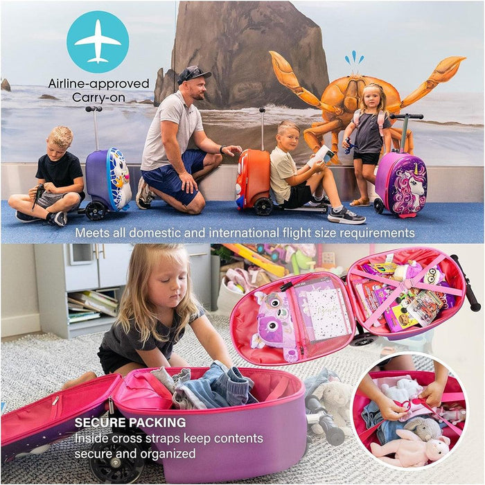 
    Mala de Rodinhas Patinete Infantil Kiddietotes Unicórnio - KIDDIETOTES Babytunes
  