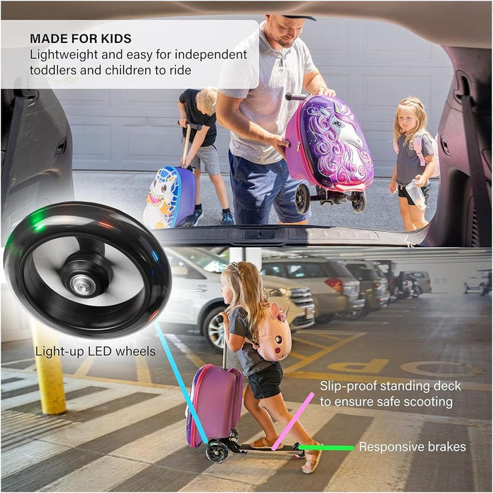
    Mala de Rodinhas Patinete Infantil Kiddietotes Unicórnio - KIDDIETOTES Babytunes
  