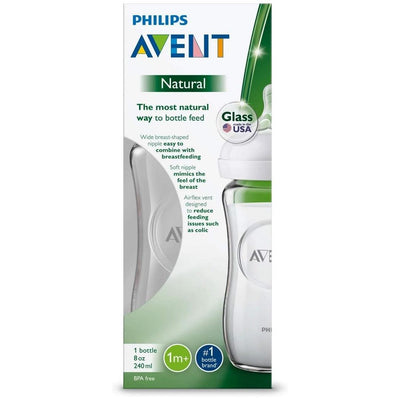 Mamadeira Avent Pétala Vidro Transparente 240ML - Vidro de Classe Farmacêutica