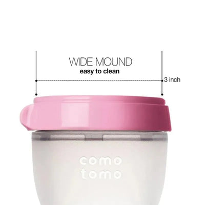 Mamadeira Comotomo Rosa 250ML - Higiene e Praticidade