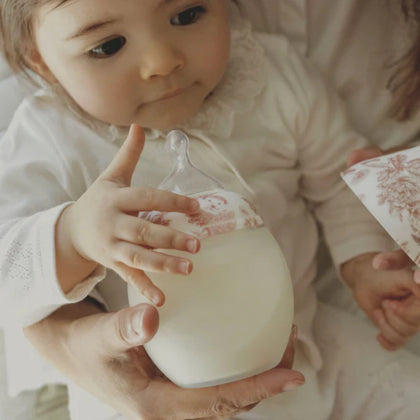 Mamadeira Élhée Tartine et Chocolat Toile de Jouy Terracotta 150ml - 0M+ - Élhée Babytunes