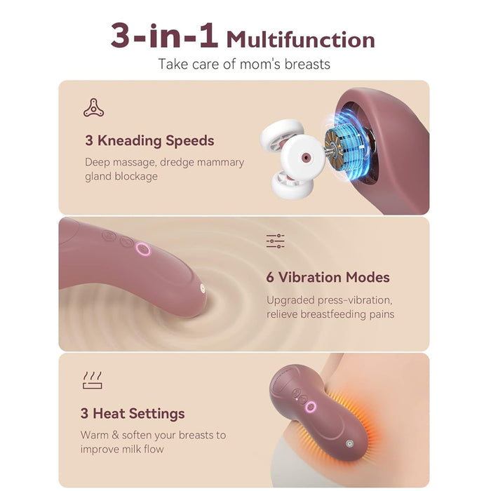 
    Massageador de Seios Para Amamentação 3 em 1 Momcozy - Momcozy Babytunes
  