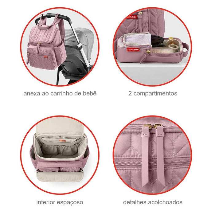 
    Mochila Maternidade Skip Hop Forma Lilás Rosado - Skip Hop Babytunes
  