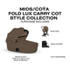 Moisés Infantil Cybex Mios/Coya Fold Lux Style Collection Coconut Brown