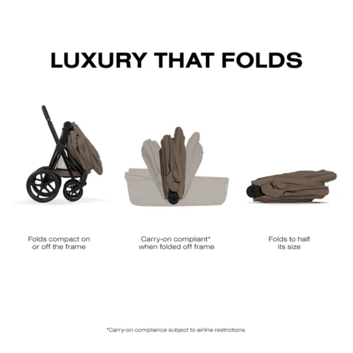 
    Moisés Infantil Cybex Priam Fold Lux Comfort Collection - Coconut Brown
  