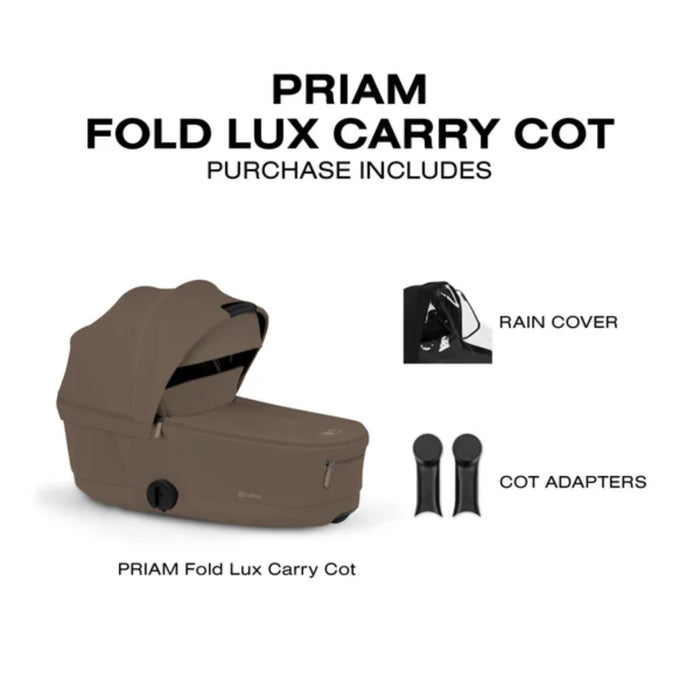 
    Moisés Infantil Cybex Priam Fold Lux Comfort Collection - Coconut Brown
  