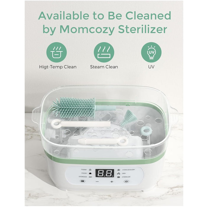 
    Kit de Higiene Para Mamadeira Momcozy Clássico 7 em 1 Green - Momcozy Babytunes
  