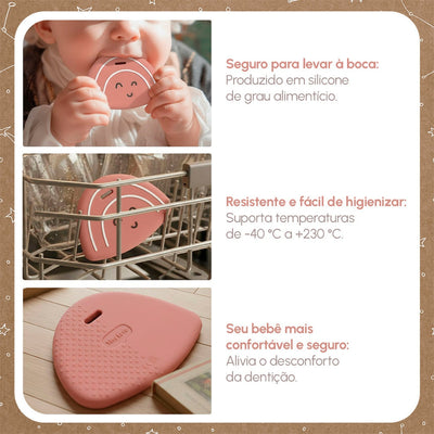 Mordedor Sensorial em Silicone Tiny Love Arco-Íris - Estímulo completo em cada mordida