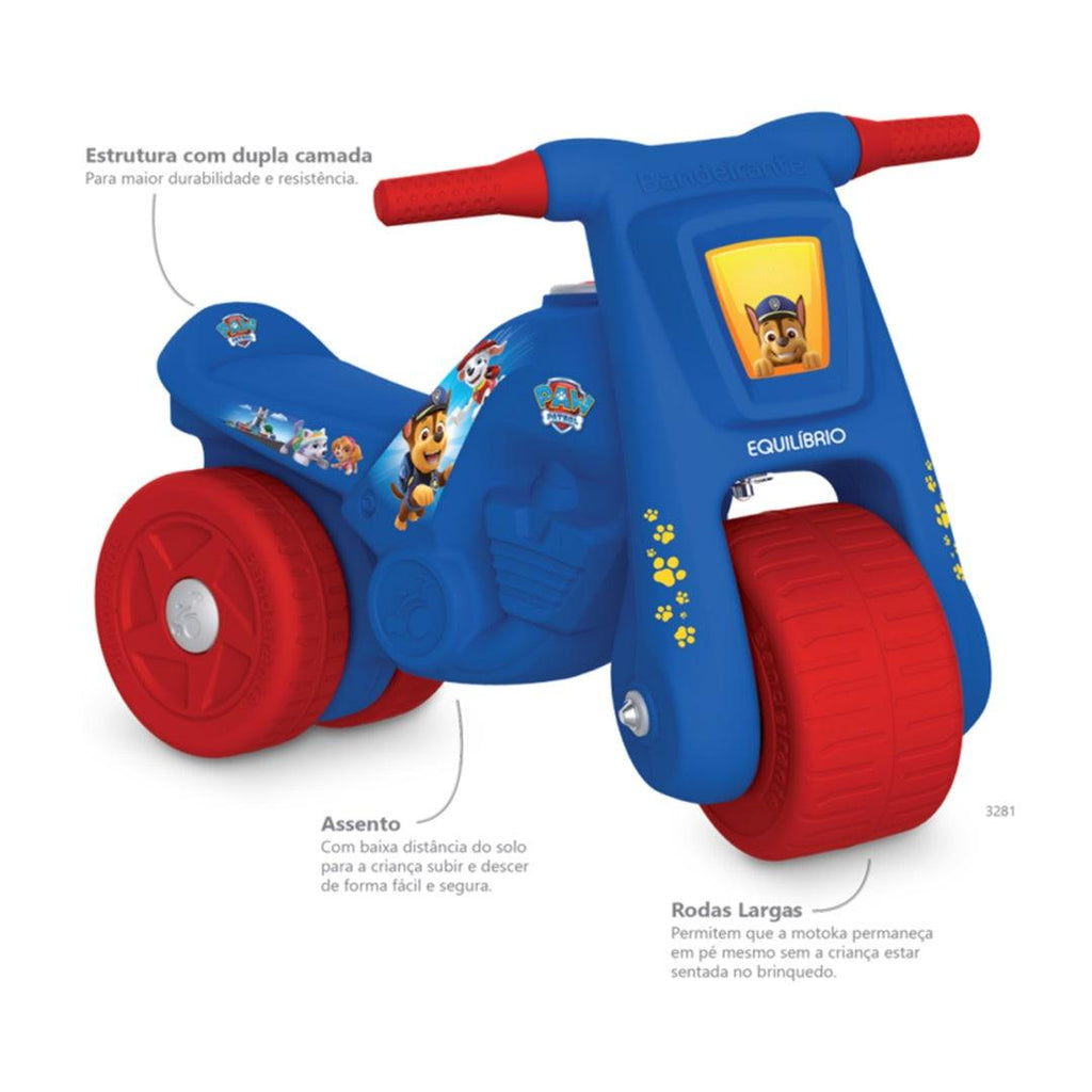 Motoca de Equilíbrio Bandeirante Patrulha Canina – Babytunes