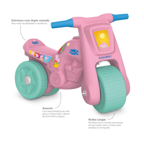 Motoca de Equilíbrio Bandeirante Peppa Pig - Bandeirante Babytunes