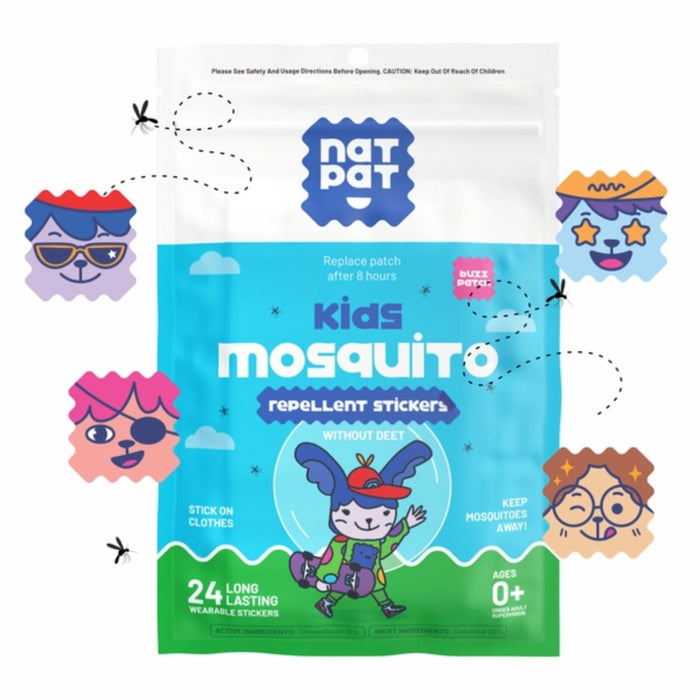 
    Adesivos Repelentes para Mosquitos NATPAT BuzzPatch – 24 Unidades
  