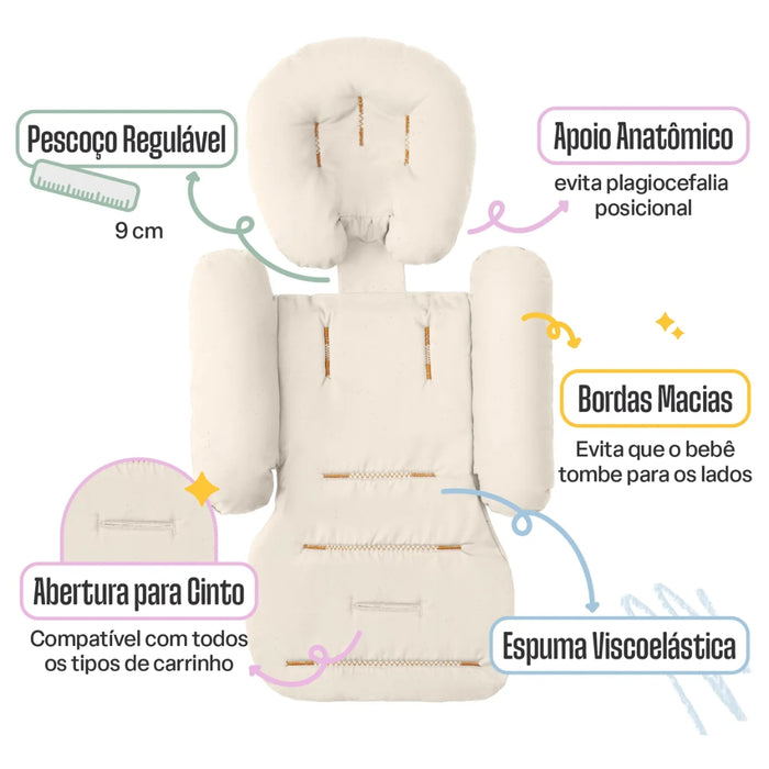 
    Ninho Redutor Multifuncional Para Carrinho Yogi Baby Algodão Cru - Yogi Baby Babytunes
  