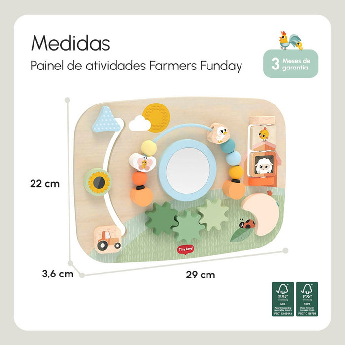 
    Painel de Atividades de Madeira Tiny Love Farmers Fun day
  
