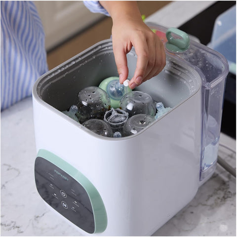 Pastilhas Detergente para Lavadora de Mamadeiras Momcozy KleanPal Pro – 120 Unidades