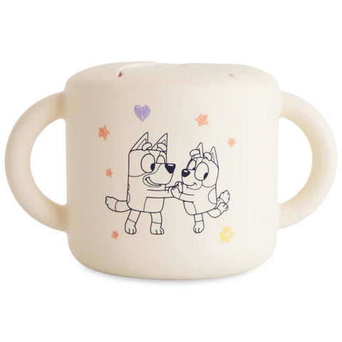 Porta Snack Infantil Mushie Bluey Ivory