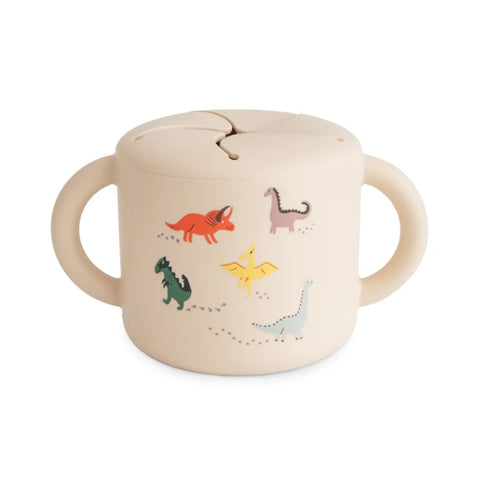 Porta Snack Infantil Mushie Dinosaurs