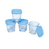 Potes de Vidro Para Armazenamento de Leite Materno Clingo Azul - Clingo Babytunes