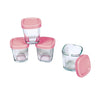 Potes de Vidro Para Armazenamento de Leite Materno Clingo Rosa - Clingo Babytunes