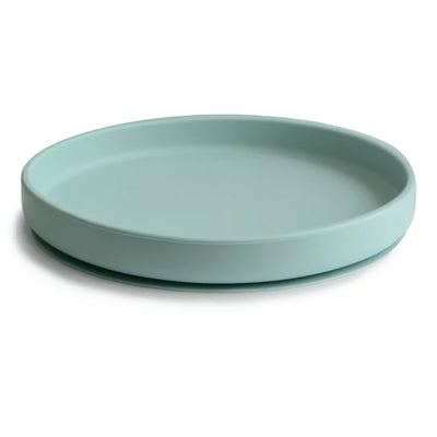 Prato De Sucção Infantil Clássico Mushie Cambridge Blue - Design Simples e Flexível