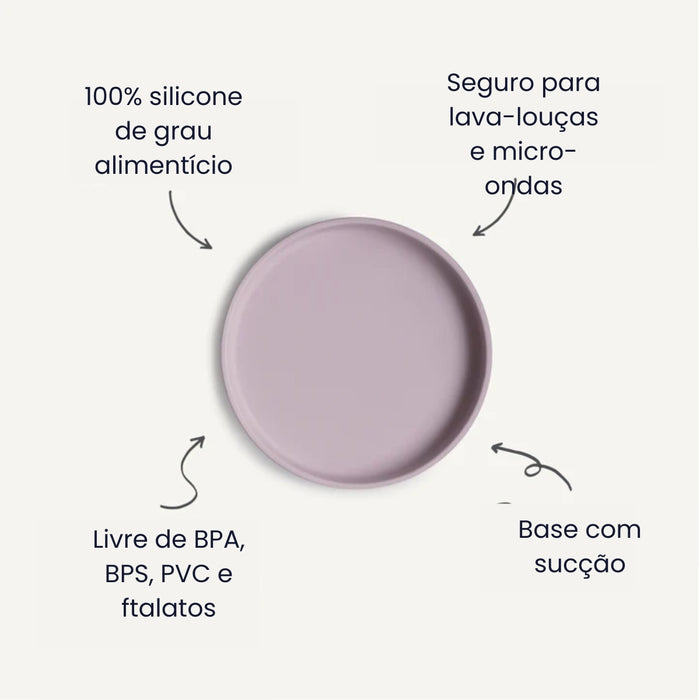 
    Prato De Sucção Infantil Clássico Mushie Soft Lilac
  