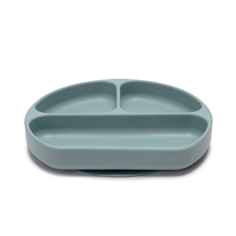 Prato de Silicone com Divisórias Infanti Piccolo Azul