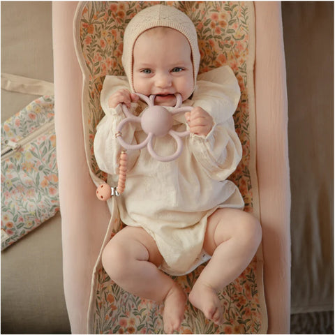 Prendedor De Chupeta Infantil Mushie Hera Powder Pink
