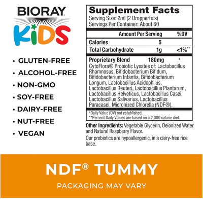 Probiótico Infantil Bioray Kids 120ML - Ingredientes