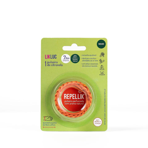Pulseira Repelente de Citronela Repellik LikLuc