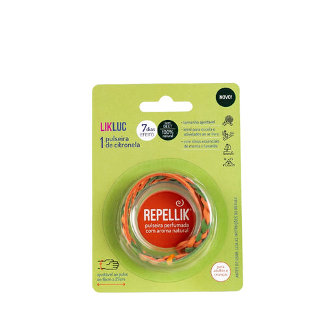 Pulseira Repelente de Citronela Repellik LikLuc