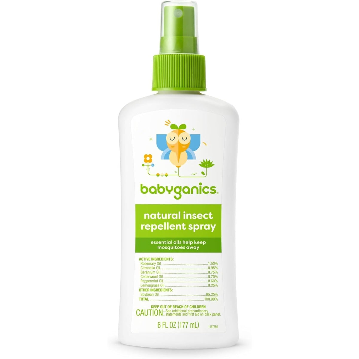 Repelente Natural Babyganics Spray 177ml