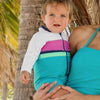 Roupa De Banho Infantil Ruggedbutts Aqua Color Block FPS50+ - Ruggedbutts Babytunes