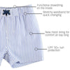 Short De Banho Ruggedbutts Periwinkle Blue Seersucker FPS50+ - Ruggedbutts Babytunes
