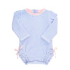 Maiô Infantil Ruffle Butts Striped Blue FPS50+ - Ruffle Butts Babytunes