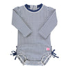 Maiô Ruffle Butts Striped Navy FPS50+ - Ruffle Butts Babytunes
