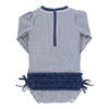Maiô Ruffle Butts Striped Navy FPS50+ - Ruffle Butts Babytunes