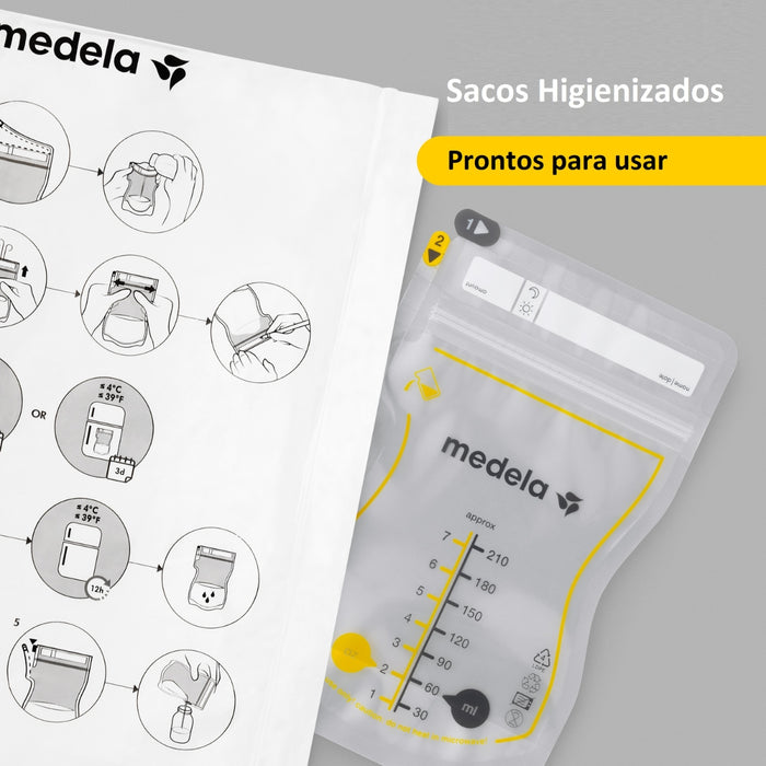 
    Sacos Para Armazenar Leite Materno Easy Pour Medela - 50 Unidades - Medela Babytunes
  
