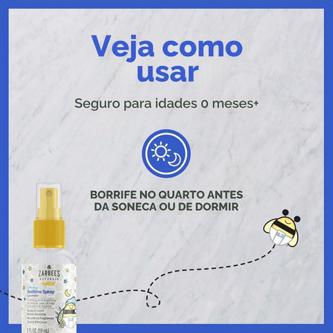 Spray Natural Hora do Sono Lavanda e Camomila Zarbee's