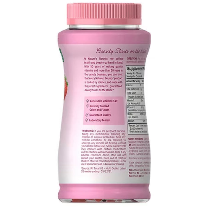 
    Suplemento Nature's Bounty Para Cabelo Pele e Unha 80 Gomas
  