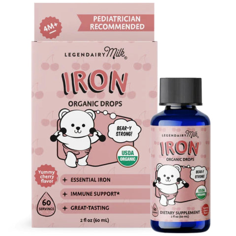 Suplemento de Ferro Orgânico Infantil Legendairy Milk com Vitamina C