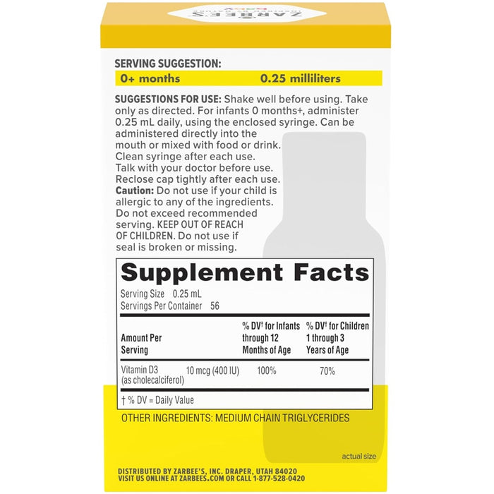 
    Suplemento de Vitamina D Infantil Zarbee's 0M+
  
